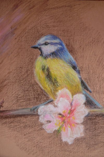 Пейзаж пастельными карандашами