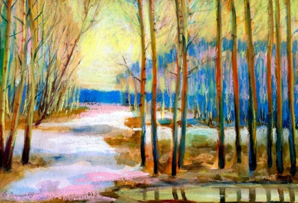 Весна мелками