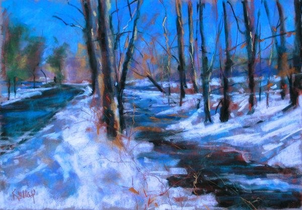 Рисование пастелью Весна