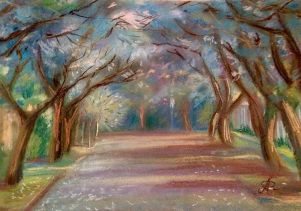 Живопись шерстью Весна