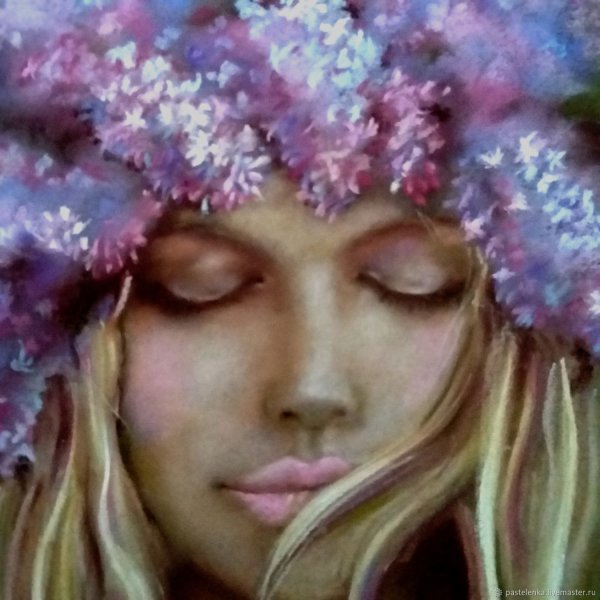 Пейзаж цветными карандашами