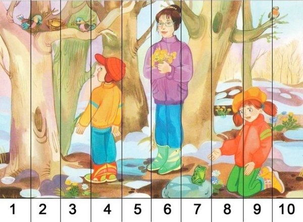 Пазл Весна для детей