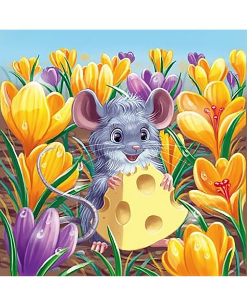 Мышка с цветочком