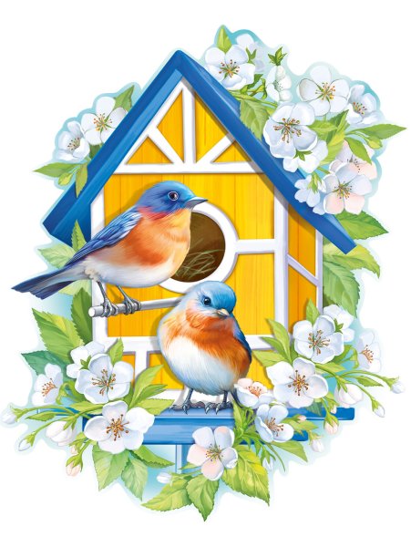 Плакат вырубной девочка с букетом