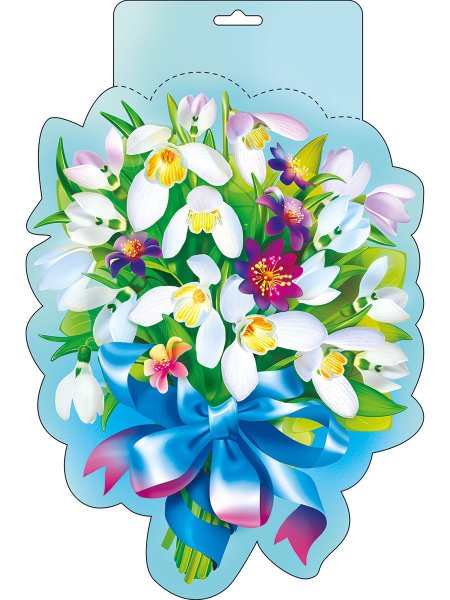 Весенние цветы вырубные