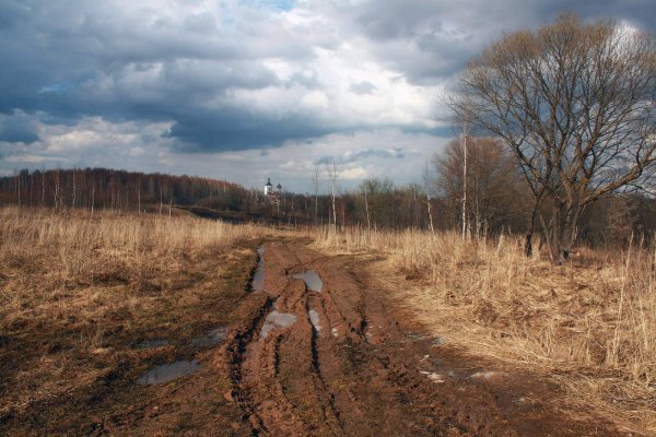 Русская деревня распутица