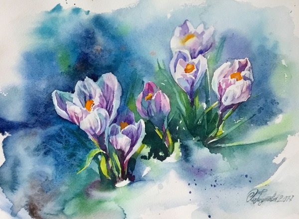 Акварельная Весна