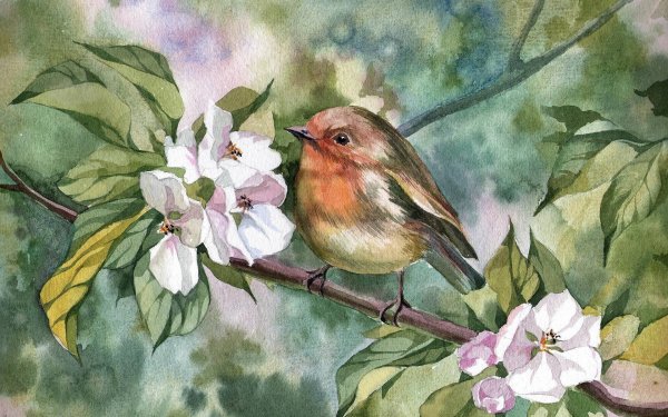 Весна акварель