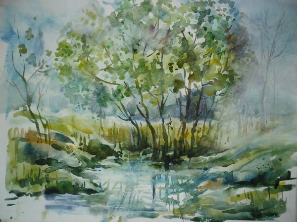 Весна акварель