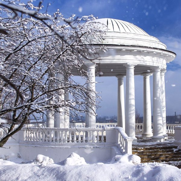 Александровский сад Киров Ротонда зимой