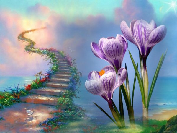 Христианские открытки с цветами