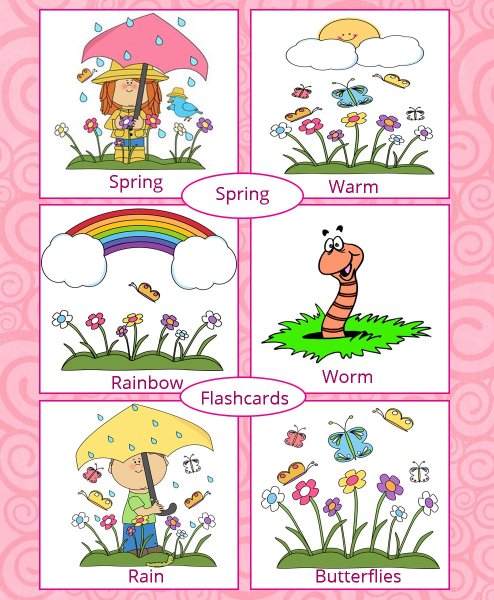 Весенние надписи на прозрачном фоне