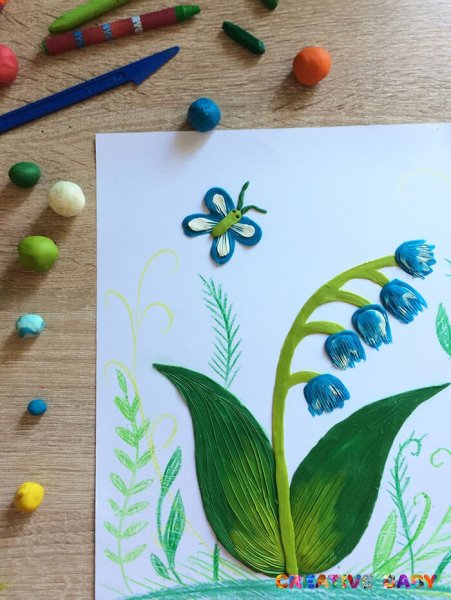 Ландыши пластилинография