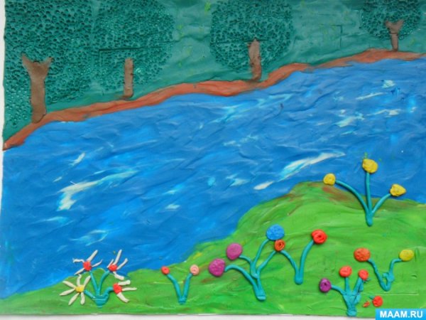 Пластилинография весенние цветы