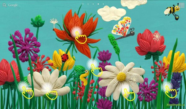 Пластилиновая живопись цветы