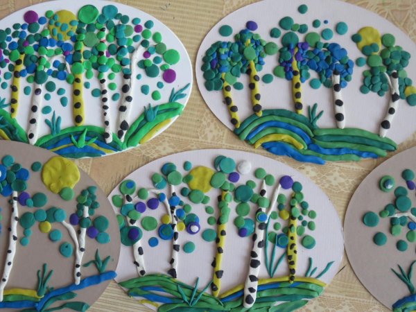 Пластилинография Подснежник