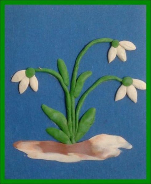 Пластилинография птичка