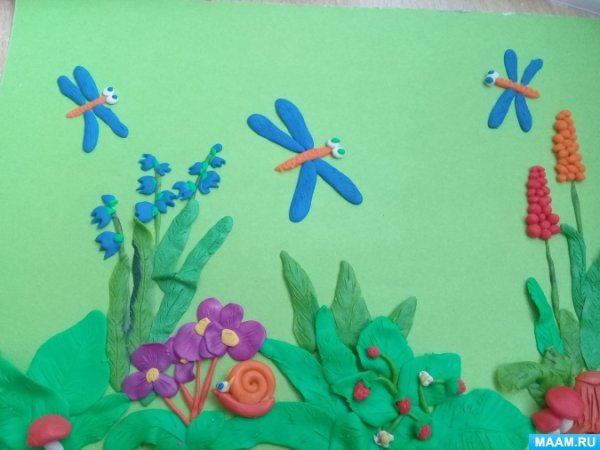 Пластилинография для детей ветка яблони