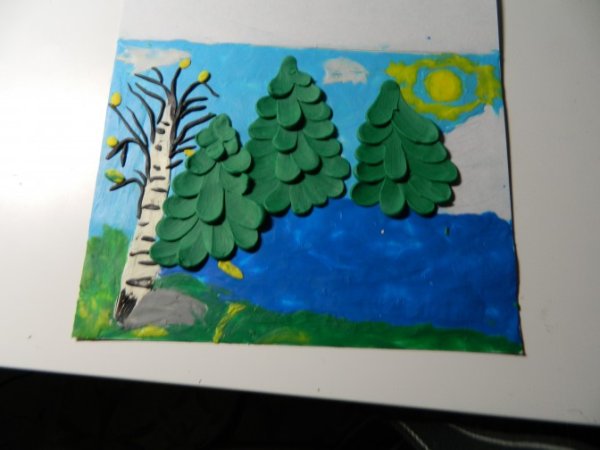 Весенняя пластилинография