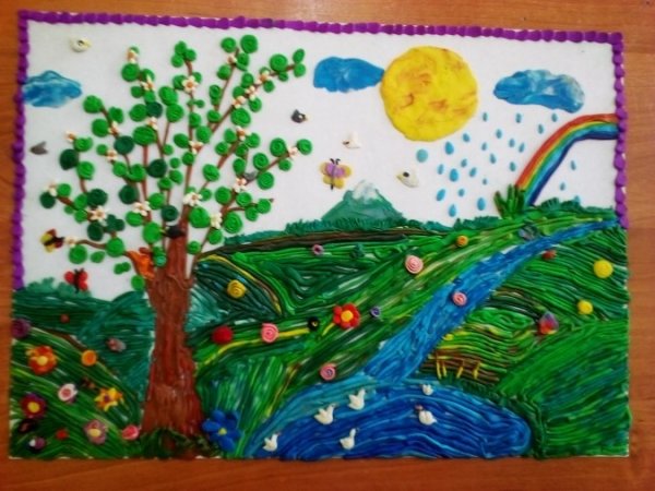 Пластилин на тему Весна