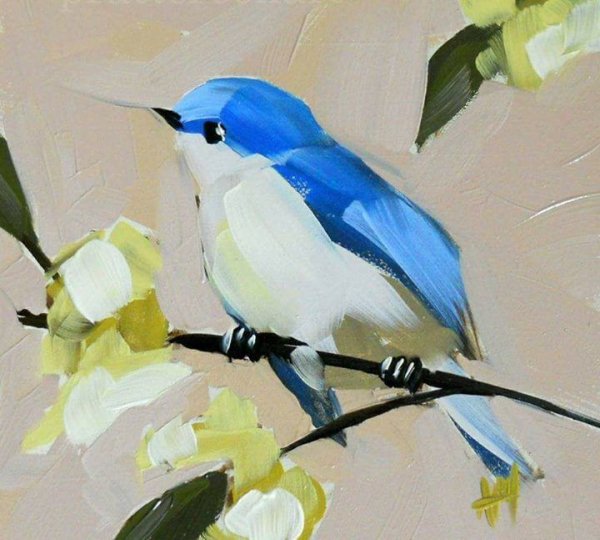 Птицы акриловыми красками