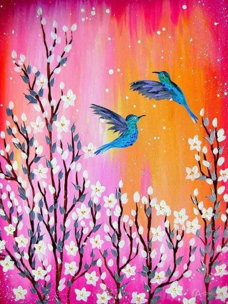 Правополушарная живопись Весна