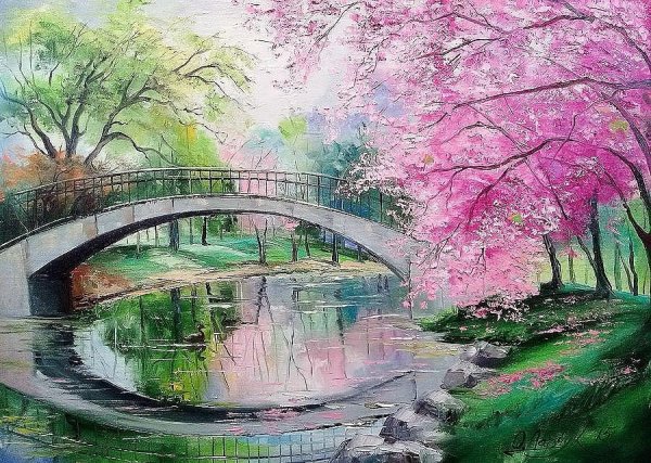 Японская живопись акрилом японская живопись акрилом