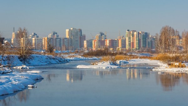 Челябинск зимой Ленинский район