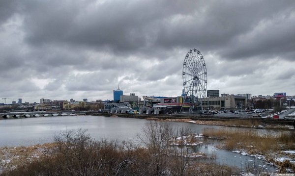 Зимняя река Миасс Челябинск