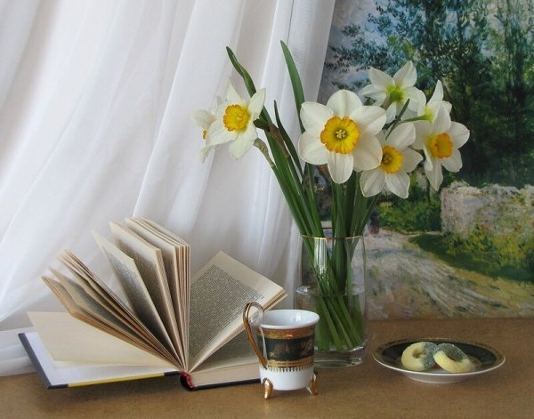Весенние цветы книжный