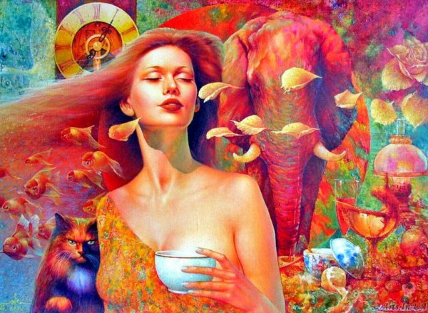 Живопись Ларисса Гамильтон , одуванчики