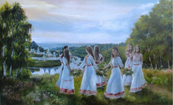 Борис Кустодиев хоровод 1912