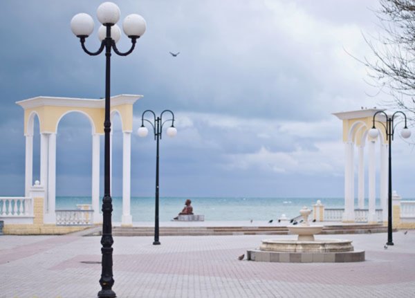 Крым Евпатория море набережная