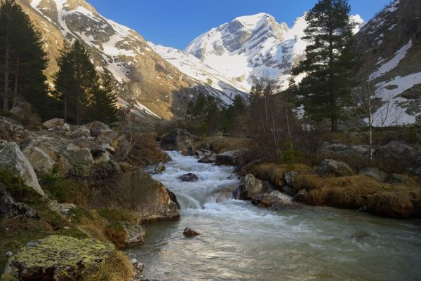 Горная река Архыз ущелье