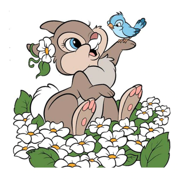 Мультяшная Поляна с подснежниками