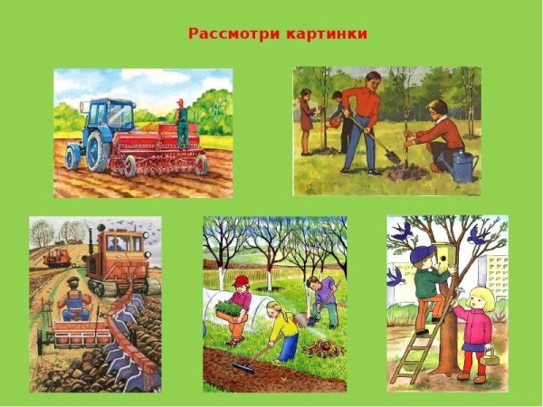 Труд весной для дошкольников