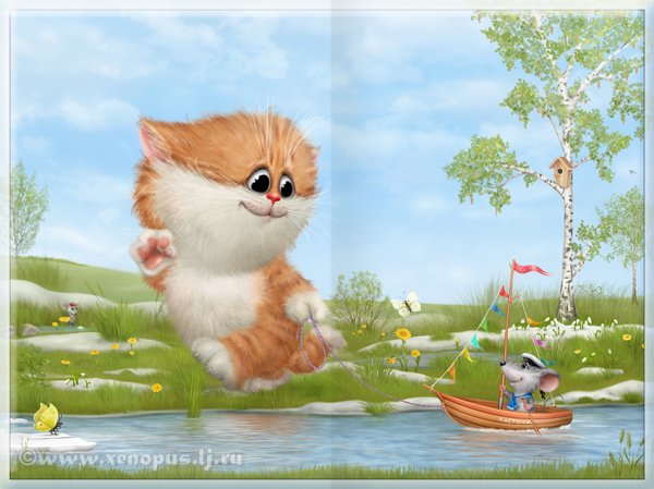 Собака и подснежники