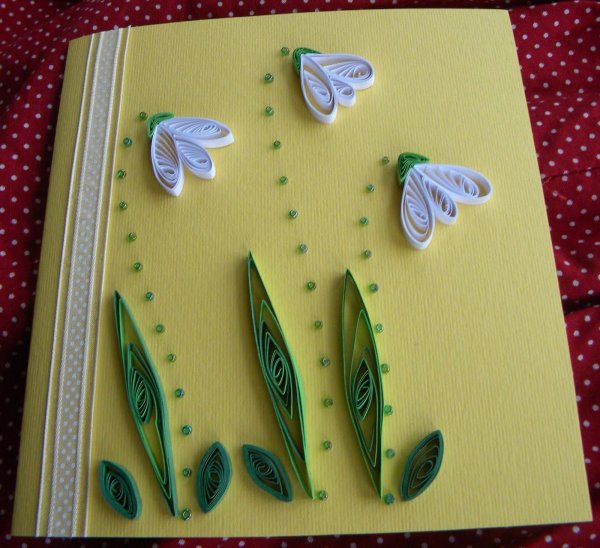 Квиллинг подснежники