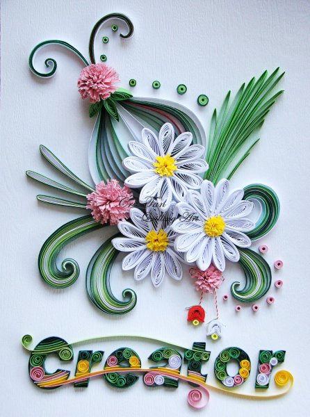 Цветы в стиле квиллинг