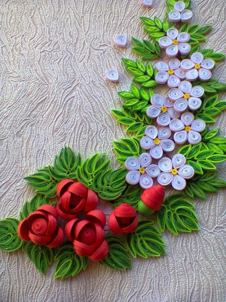 Квиллинг фиалки