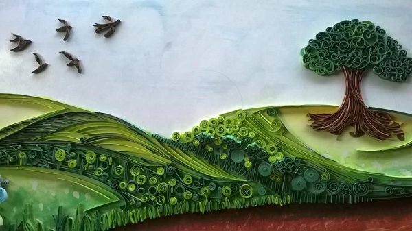 Зонт из квиллинга