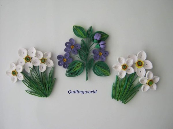 Лёгкий букет квиллинг