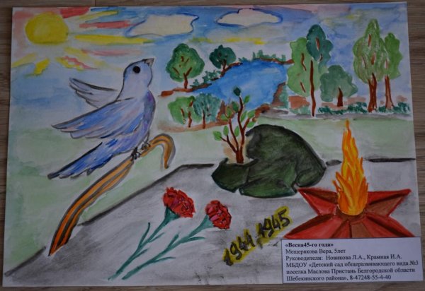 Рисунок на тему Весна Победы