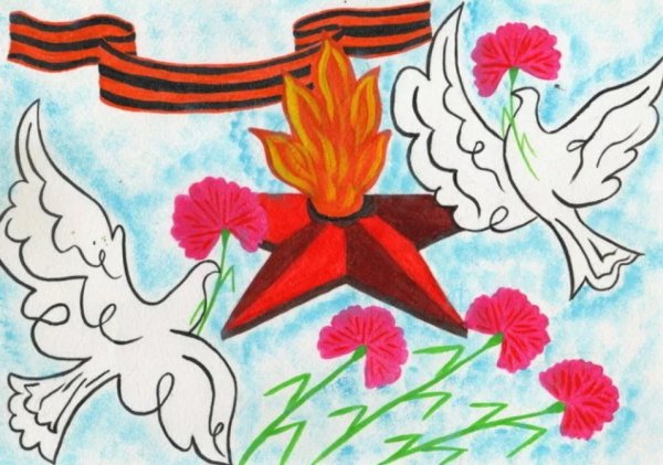 Рисунок на тему Весна Победы