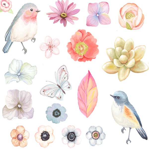 Акварельные Стикеры
