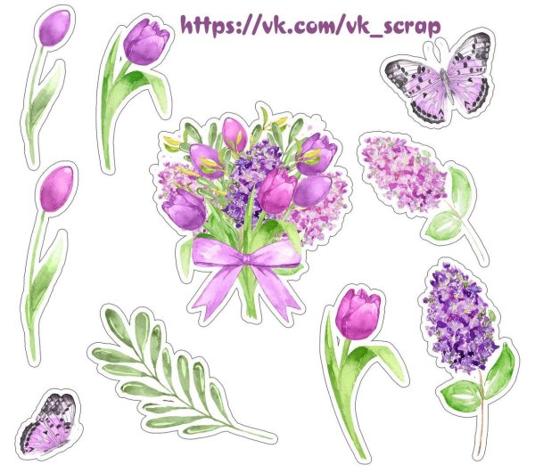 Стикер цветочек