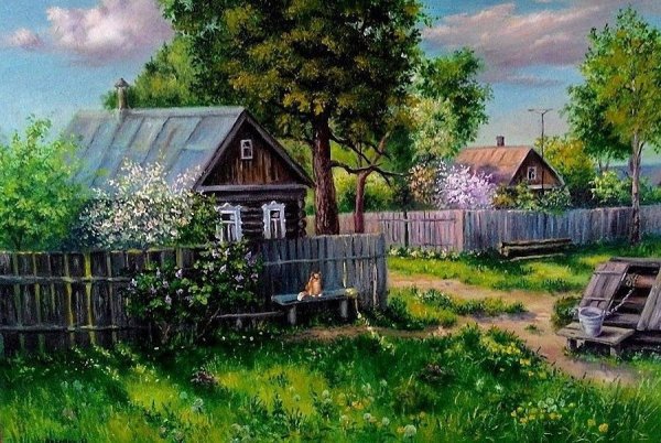 Деревенский пейзаж Игоря Лобовича