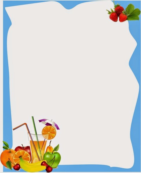 Бланки меню для детского сада