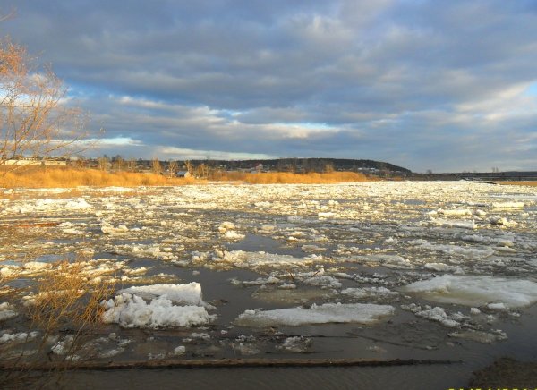 Ледоход на реке Волга