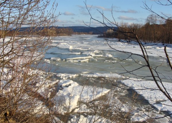 Льдины на Енисее
